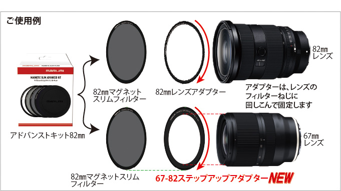 マルミ光機、マグネットスリムフィルターシリーズに、待望のステップ