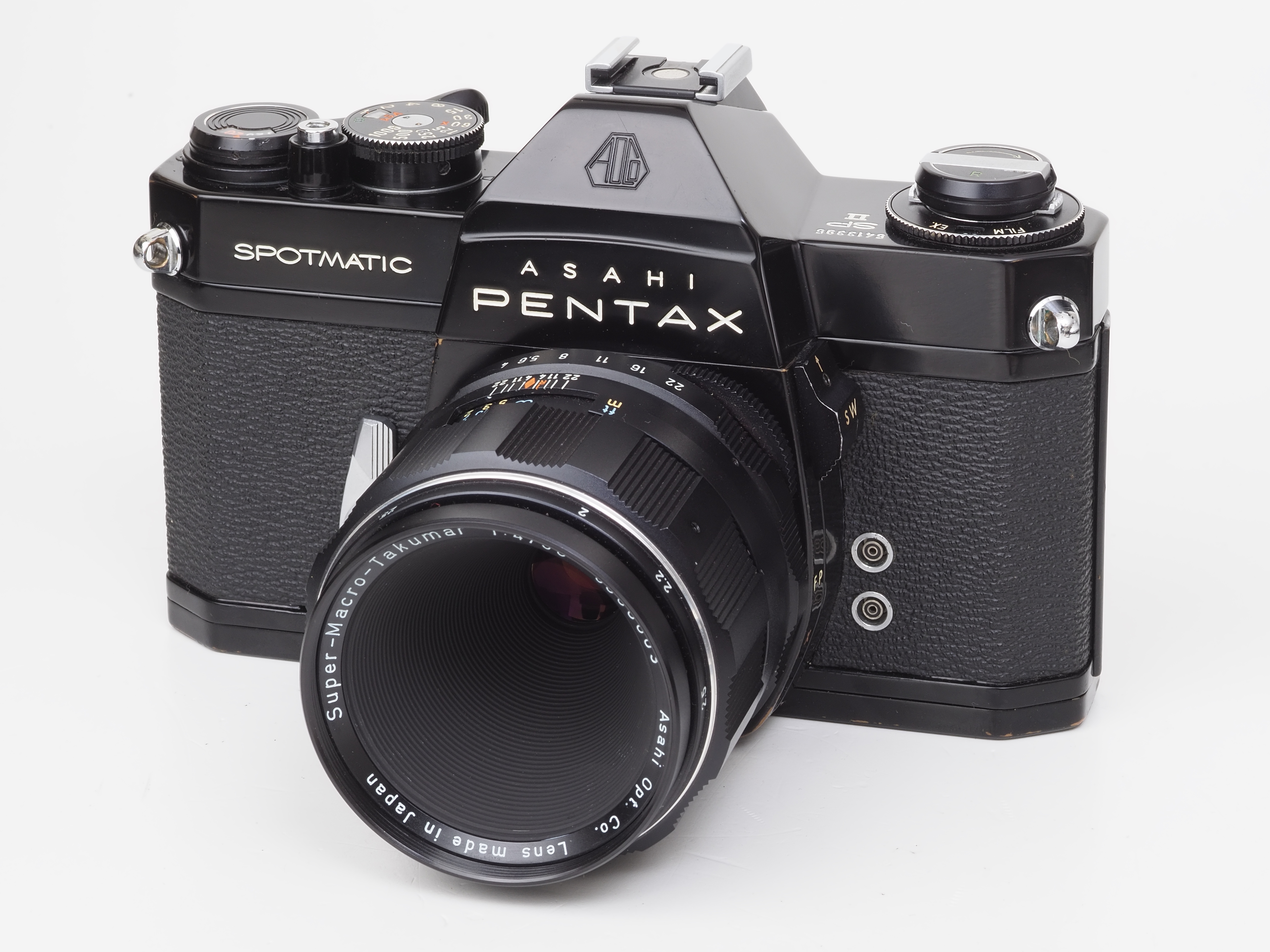 フィルム一眼レフ PENTAX SP ブラックボディ 35mmレンズ付-